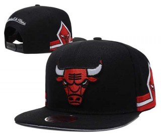 NBA Chicago Bulls Mitchell & Ness Black Red Snapback Hat 2264