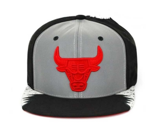 NBA Chicago Bulls Mitchell & Ness Gray Black Day 5 Snapback Hat 2270