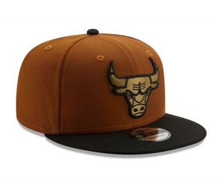 NBA Chicago Bulls New Era Brown Black Color Pack 2-Tone 9FIFTY Snapback Hat 2276