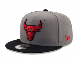 NBA Chicago Bulls New Era Gray Black 9FIFTY Snapback Hat 2279