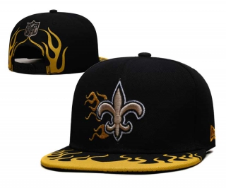 NFL New Orleans Saints New Era Black Gold Rally Drive Flames 9FIFTY Snapback Hat 6044