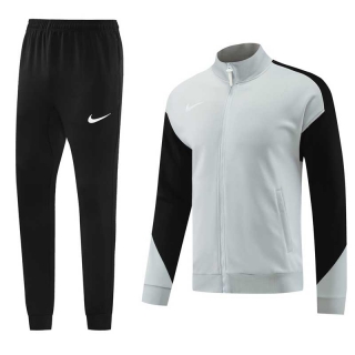 Men's Nike Athletic Full Zip Jacket Sweatsuits Grey Black