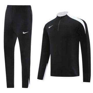 Men's Nike Athletic Half Zip Jacket Sweatsuits Black White