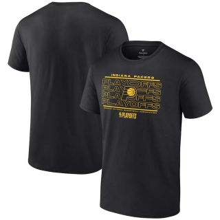 Men's Indiana Pacers Fanatics Branded 2024 NBA Playoffs Fast Break Opportunity Short T-Shirt Black