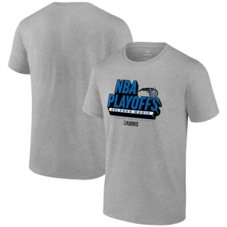 Men's Orlando Magic Fanatics Branded 2024 NBA Playoffs Defensive Stance Short T-Shirt Grey