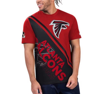 Men's NFL Atlanta Falcons Red Black Starter Finish Line Extreme Graphic T-Shirt