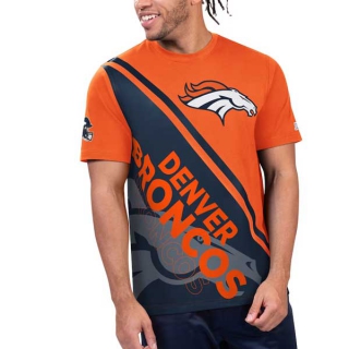 Men's NFL Denver Broncos Orange Navy Starter Finish Line Extreme Graphic T-Shirt