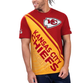 Men's NFL Kansas City Chiefs Red Gold Starter Finish Line Extreme Graphic T-Shirt