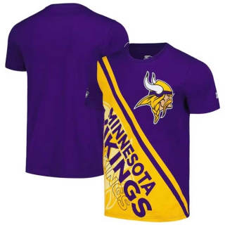 Men's NFL Minnesota Vikings Purple Gold Starter Finish Line Extreme Graphic T-Shirt