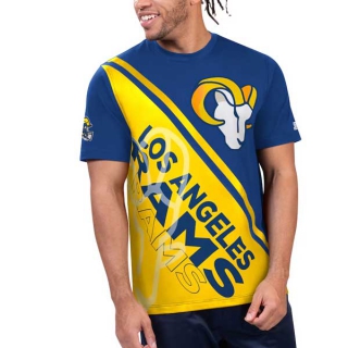 Men's NFL Los Angeles Rams Royal Gold Starter Finish Line Extreme Graphic T-Shirt