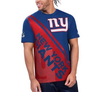 Men's NFL New York Giants Royal Red Starter Finish Line Extreme Graphic T-Shirt