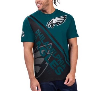 Men's NFL Philadelphia Eagles Midnight Green Black Starter Finish Line Extreme Graphic T-Shirt