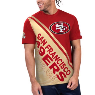 Men's NFL San Francisco 49ers Scarlet Gold Starter Finish Line Extreme Graphic T-Shirt