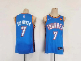 Men's NBA Oklahoma City Thunder #7 Chet Holmgren Nike Blue Icon Edition Jersey