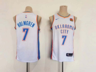 Men's NBA Oklahoma City Thunder #7 Chet Holmgren Nike White Association Edition Jersey