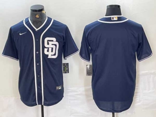 Men's MLB San Diego Padres Blank Navy Blue Cool Base Stitched Nike Baseball Jersey