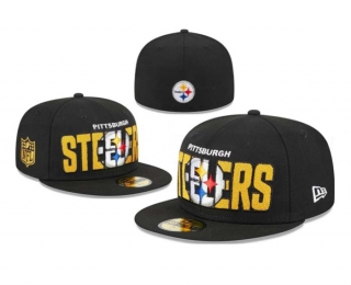 NFL Pittsburgh Steelers New Era Black 2023 NFL Draft 59FIFTY Fitted Hat 1102