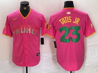 Men's MLB San Diego Padres #23 Fernando Tatis Jr Pink Cool Base Stitched Nike Baseball Jersey