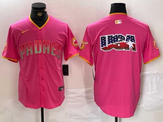 Men's MLB San Diego Padres Blank Pink Cool Base Stitched Nike Baseball Jersey (5)