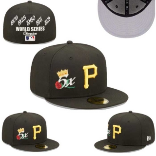 MLB Pittsburgh Pirates New Era Black 5x World Series Champions Crown Patch 59FIFTY Fitted Hat 0503