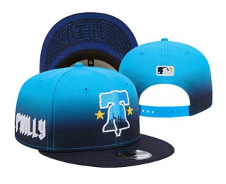 MLB Philadelphia Phillies New Era Light Blue Navy 2024 City Connect Embroidery 9FIFTY Snapback Hat 3014