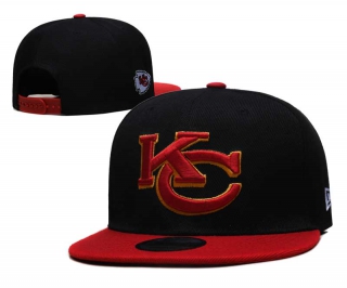 NFL Kansas City Chiefs New Era Black Red Side Patch 9FIFTY Snapback Hat 6068