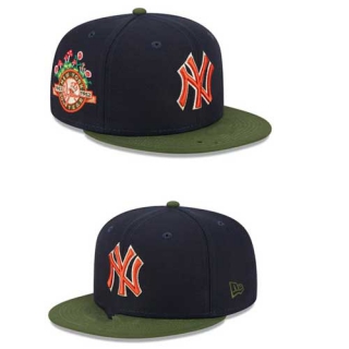 MLB New York Yankees New Era 50th Year Sprouted 9FIFTY Snapback Hat Navy Olive 22887