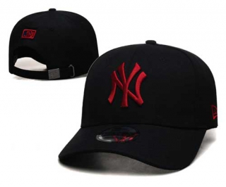 MLB New York Yankees New Era Curved Brim 9FORTY Adjustable Hat Black Red 2307