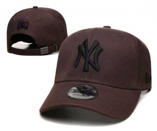 MLB New York Yankees New Era Curved Brim 9FORTY Adjustable Hat Dark Brown Black 2311