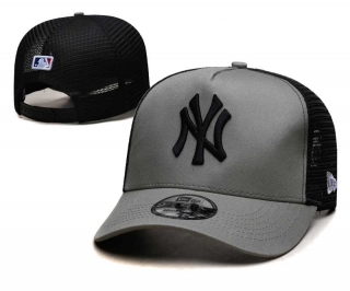 MLB New York Yankees New Era Back Patch A-Frame Trucker 9FORTY Adjustable Hat Gray Black 2341