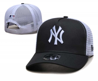 MLB New York Yankees New Era Back Patch A-Frame Trucker 9FORTY Adjustable Hat Graphite White 2340