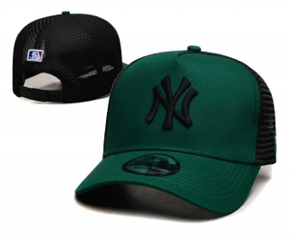 MLB New York Yankees New Era Back Patch A-Frame Trucker 9FORTY Adjustable Hat Green Black 2342