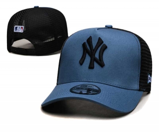 MLB New York Yankees New Era Back Patch A-Frame Trucker 9FORTY Adjustable Hat Navy Blue Black 2346