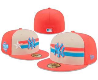 MLB New York Yankees New Era Khaki Orange 2024 All-Star Game Side Patch 59FIFTY Fitted Hat 8002