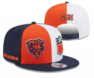 NFL Chicago Bears New Era Orange Navy 2023 Sideline Secondary Logo 9FIFTY Snapback Hat 2005