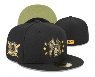 MLB New York Yankees New Era Black Armed Forces Day 2024 Side Patch 59FIFTY Fitted Hat 3016