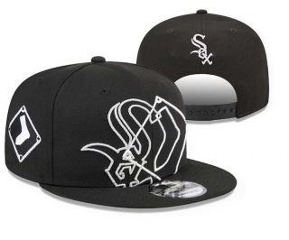 MLB Chicago White Sox New Era Black Game Day Overlap 9FIFTY Adjustable Snapback Hat 3023