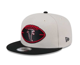 NFL Atlanta Falcons New Era Cream Black 2024 Historic Sideline Side Patch 9FIFTY Snapback Hat 6039