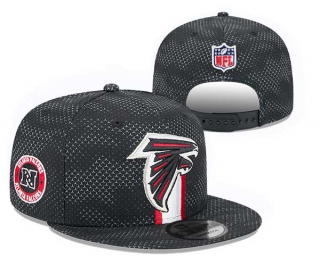 NFL Atlanta Falcons New Era Black 2024 Sideline Side Patch 9FIFTY Snapback Hat 3033