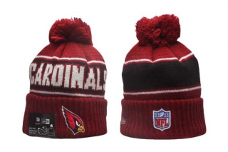 NFL Arizona Cardinals New Era Cardinal 2024 Sideline Sport Cuffed Knit Beanie Hat With Pom 5012