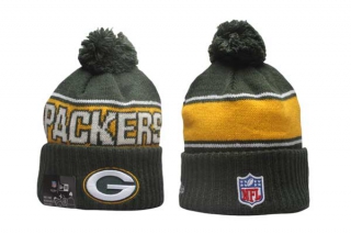 NFL Green Bay Packers New Era Green 2024 Sideline Sport Cuffed Knit Beanie Hat With Pom 5029