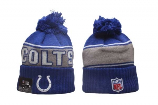 NFL Indianapolis Colts New Era Royal 2024 Sideline Sport Cuffed Knit Beanie Hat With Pom 5013