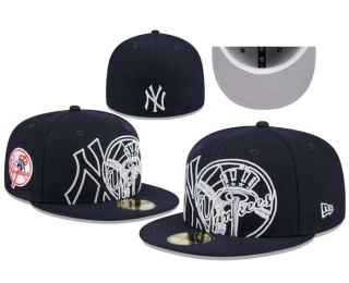 Wholesale MLB New York Yankees New Era Game Day Overlap Side Patch 59FIFTY Fitted Hat Navy 8006