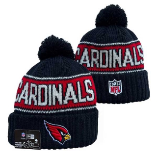 Wholesale NFL Arizona Cardinals New Era Black 2024 Sideline Cold Weather Cuffed Knit Hat with Pom 3042