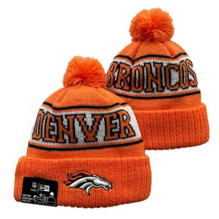 NFL Denver Broncos New Era Orange Knit Beanies Hat With Pom 3065