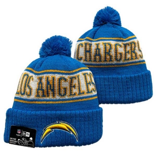 NFL Los Angeles Chargers New Era Blue Knit Beanies Hat With Pom 3028