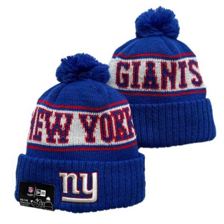 NFL New York Giants New Era Royal Knit Beanies Hat With Pom 3076