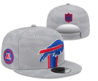 NFL Buffalo Bills New Era Gray 2024 Sideline Script Sided 9FIFTY Snapback Hat 3054