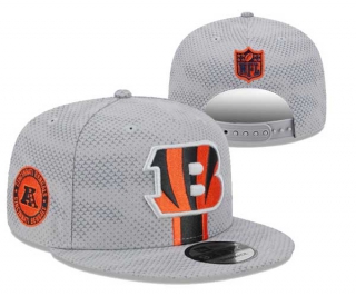 NFL Cincinnati Bengals New Era Gray 2024 Sideline Script Sided 9FIFTY Snapback Hat 3032