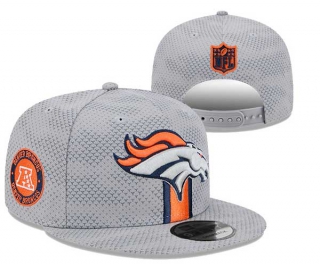 NFL Denver Broncos New Era Gray 2024 Sideline Script Sided 9FIFTY Snapback Hat 3055